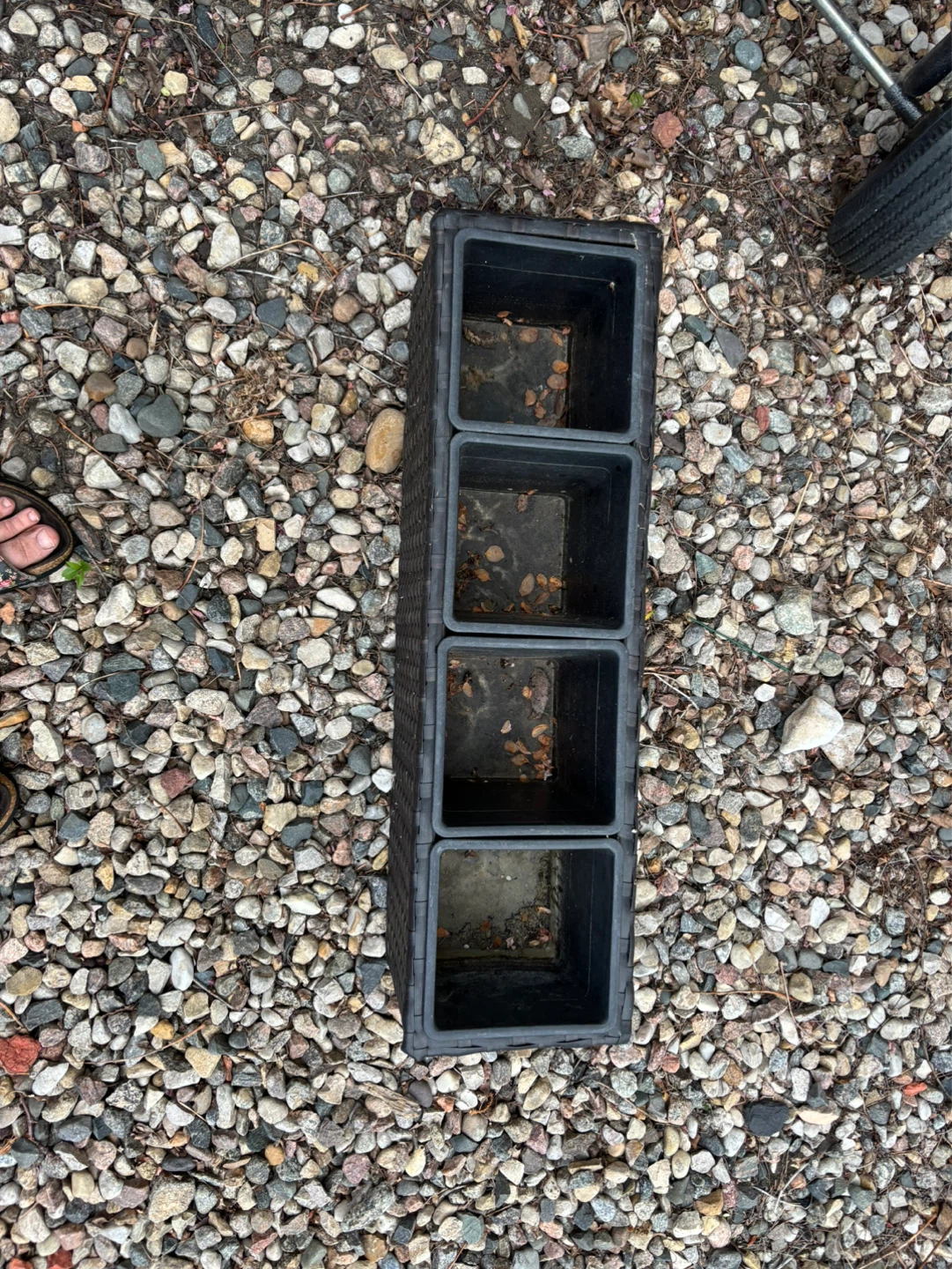 Black 4-Tier Planter Box