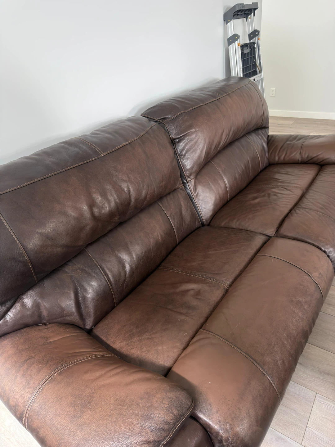 Brown Leather Sofa