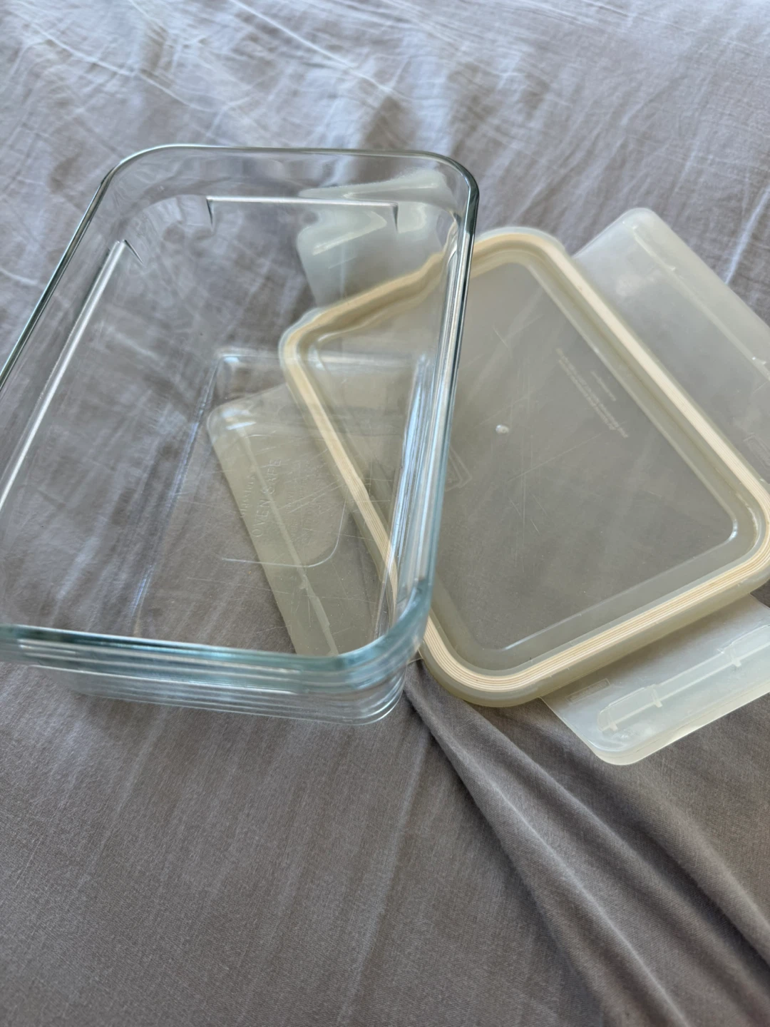 2 Glass Food Storage Containers with Lids