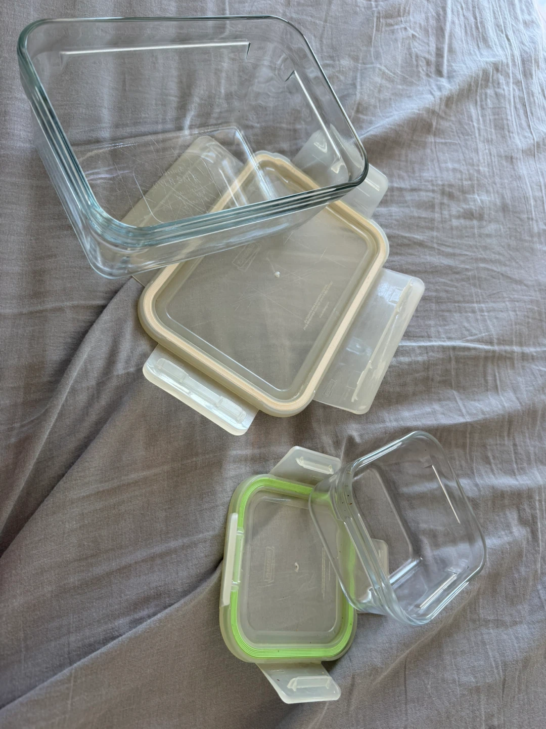 2 Glass Food Storage Containers with Lids - photo 5