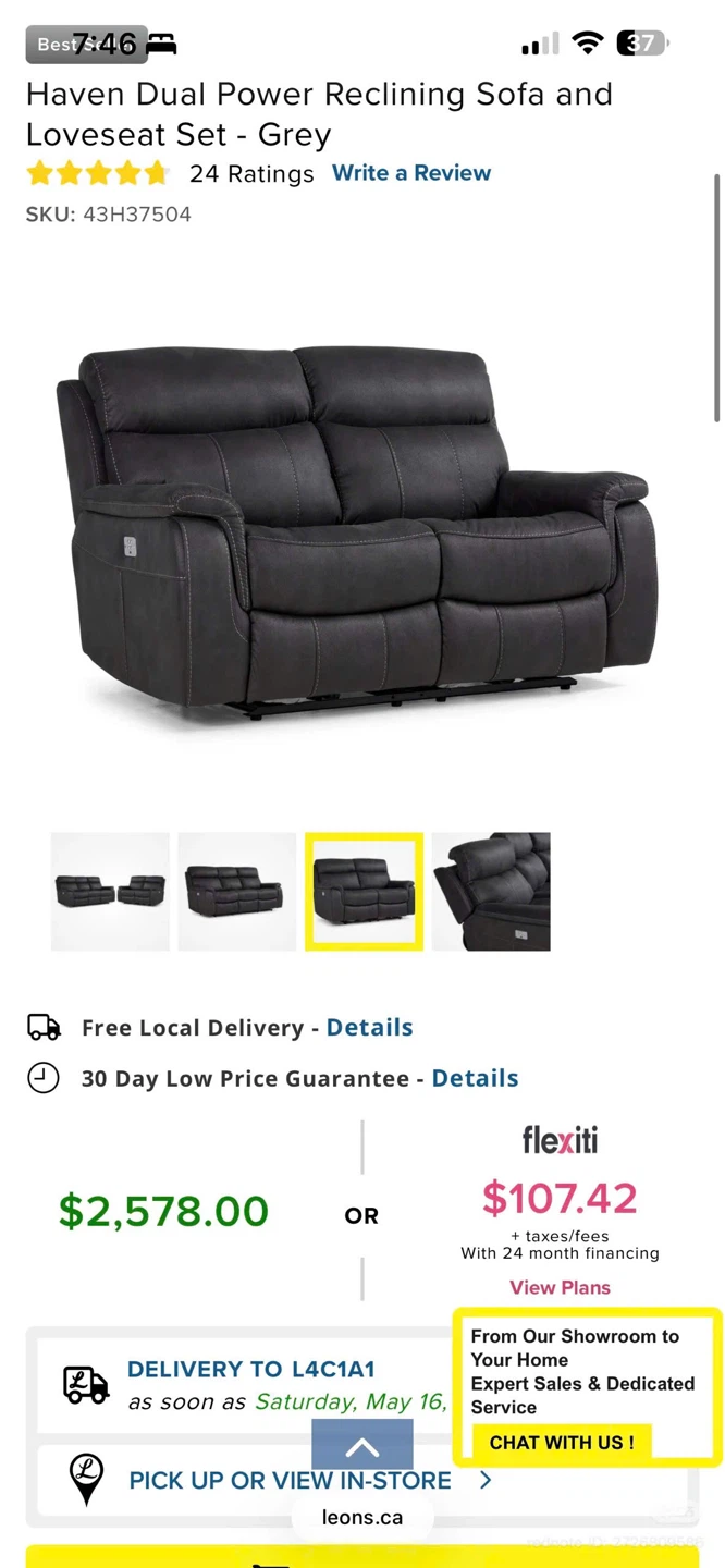 Haven Dual Power Reclining Loveseat - Genuine Leather - photo 4