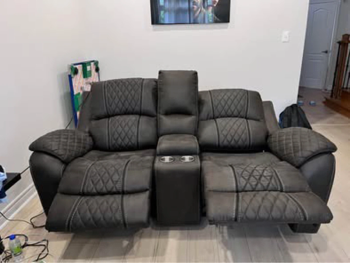 Haven Dual Power Reclining Loveseat - Genuine Leather - photo 2