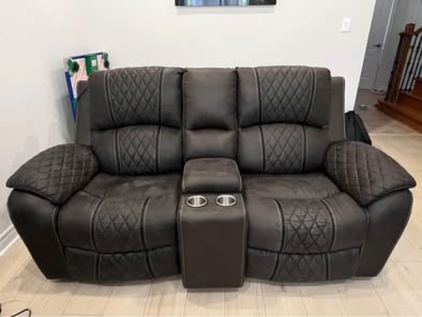 Haven Dual Power Reclining Loveseat - Genuine Leather