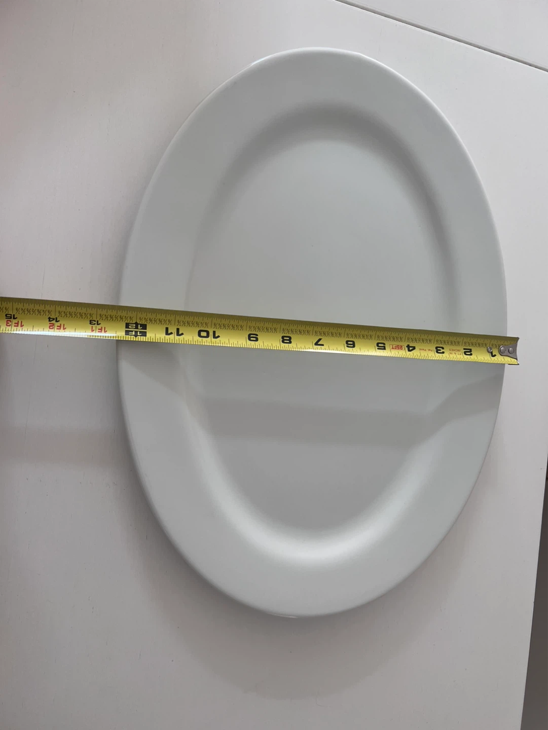 White Oval Platter Plate - 15 Inch