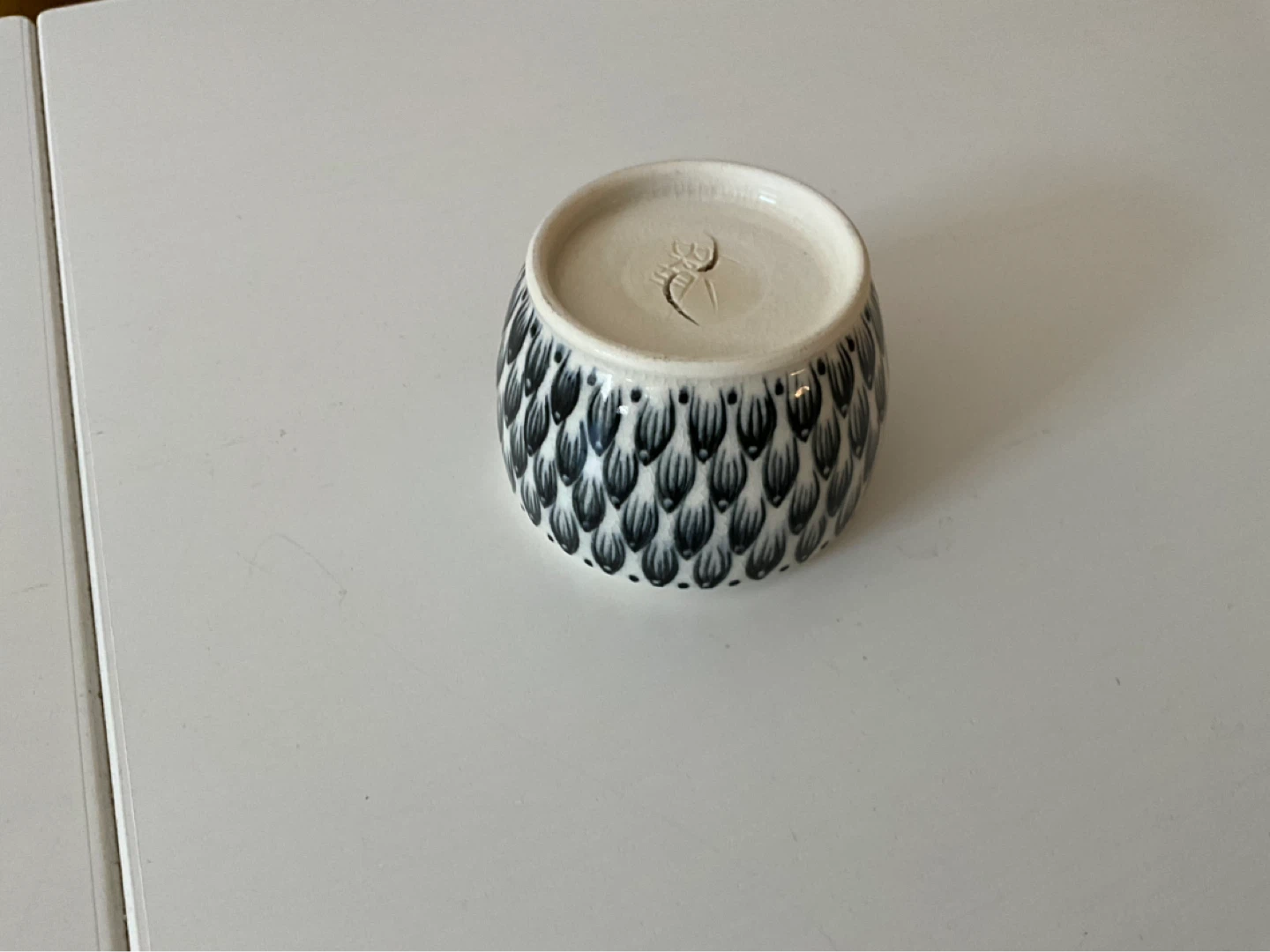 Small Ceramic Bowl Dish with Pattern / Trinket Dish - photo 3