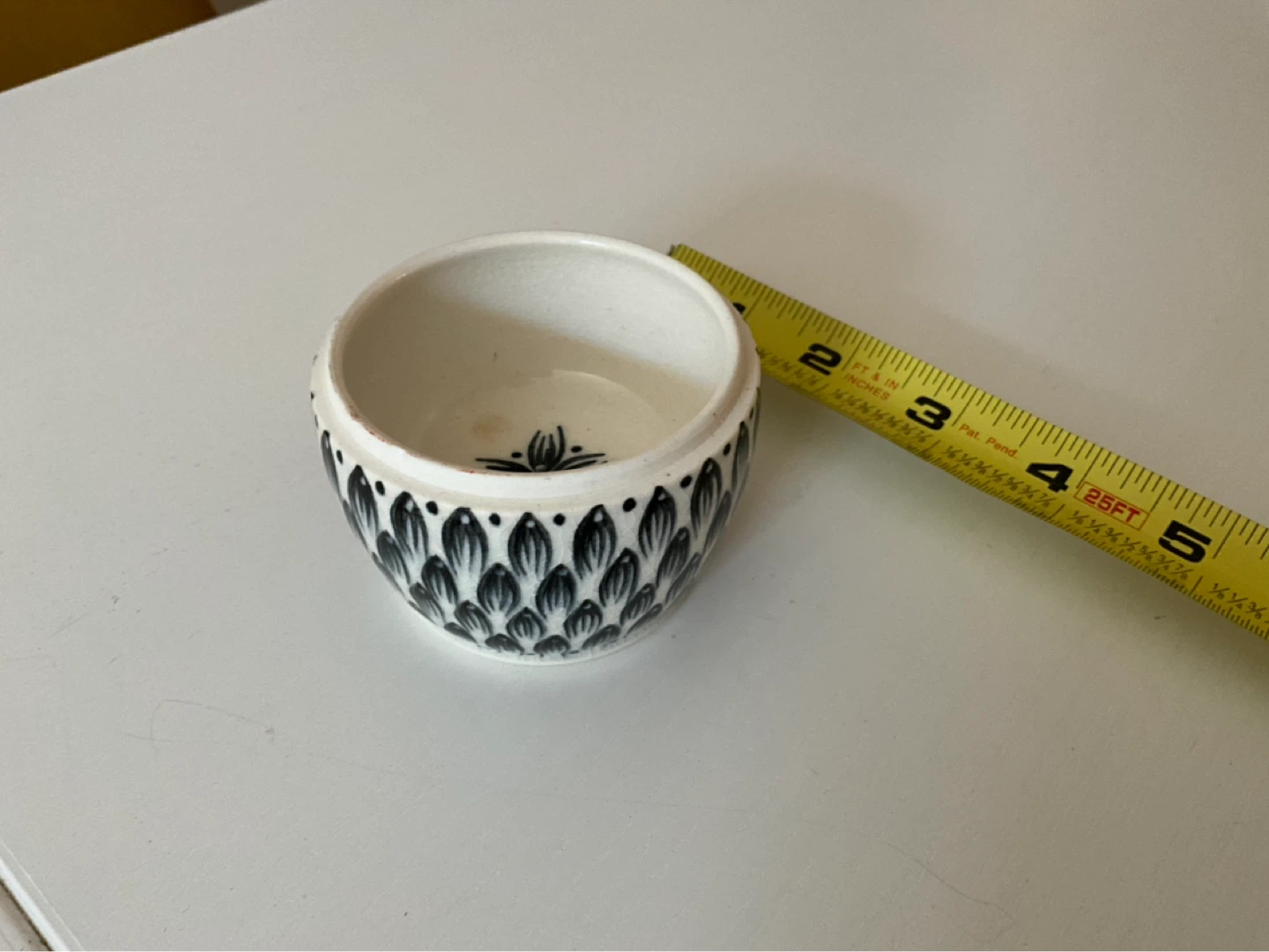 Small Ceramic Bowl Dish with Pattern / Trinket Dish