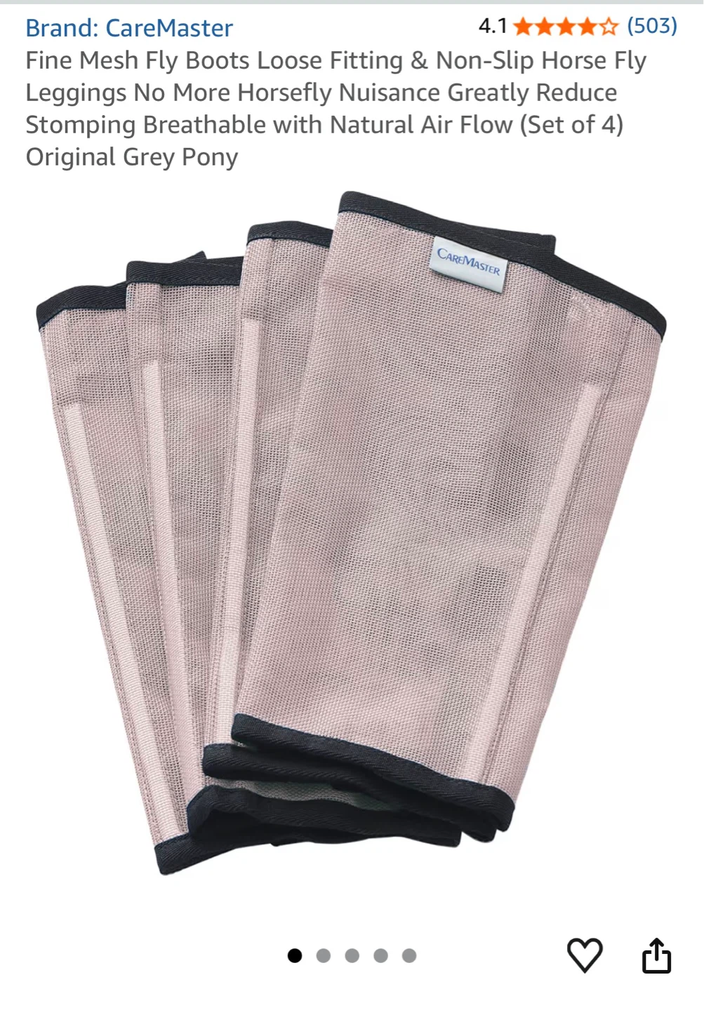 CareMaster Fine Mesh Fly Boots (Set of 4)