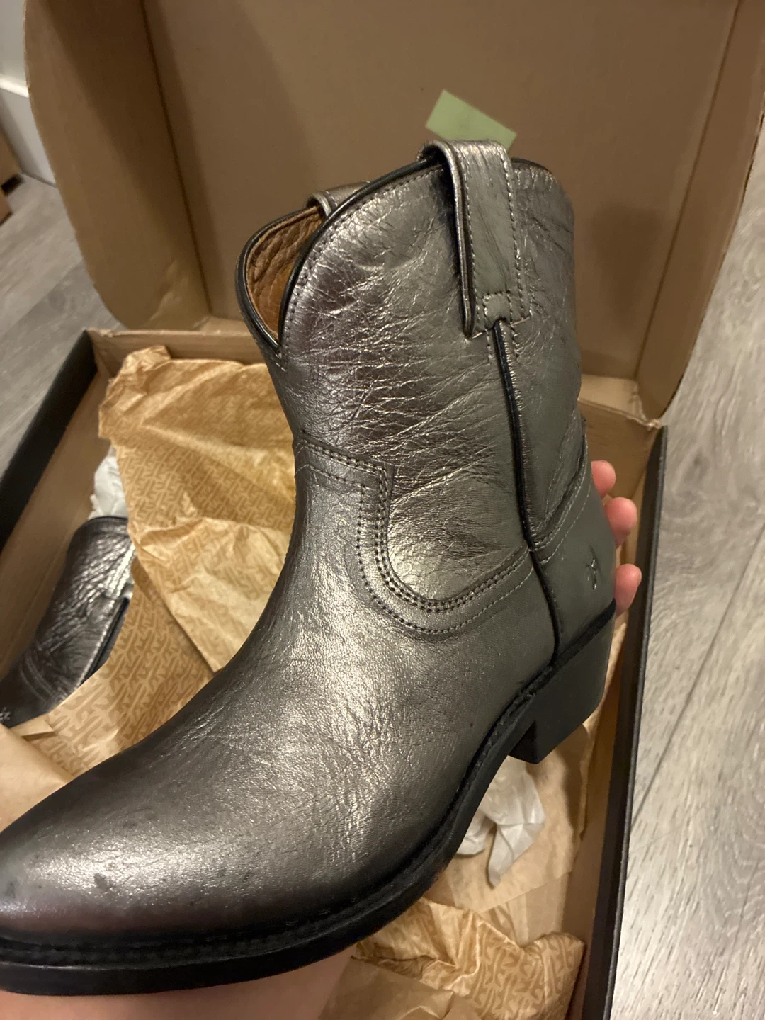Frye Women's Metallic Leather Ankle Boots