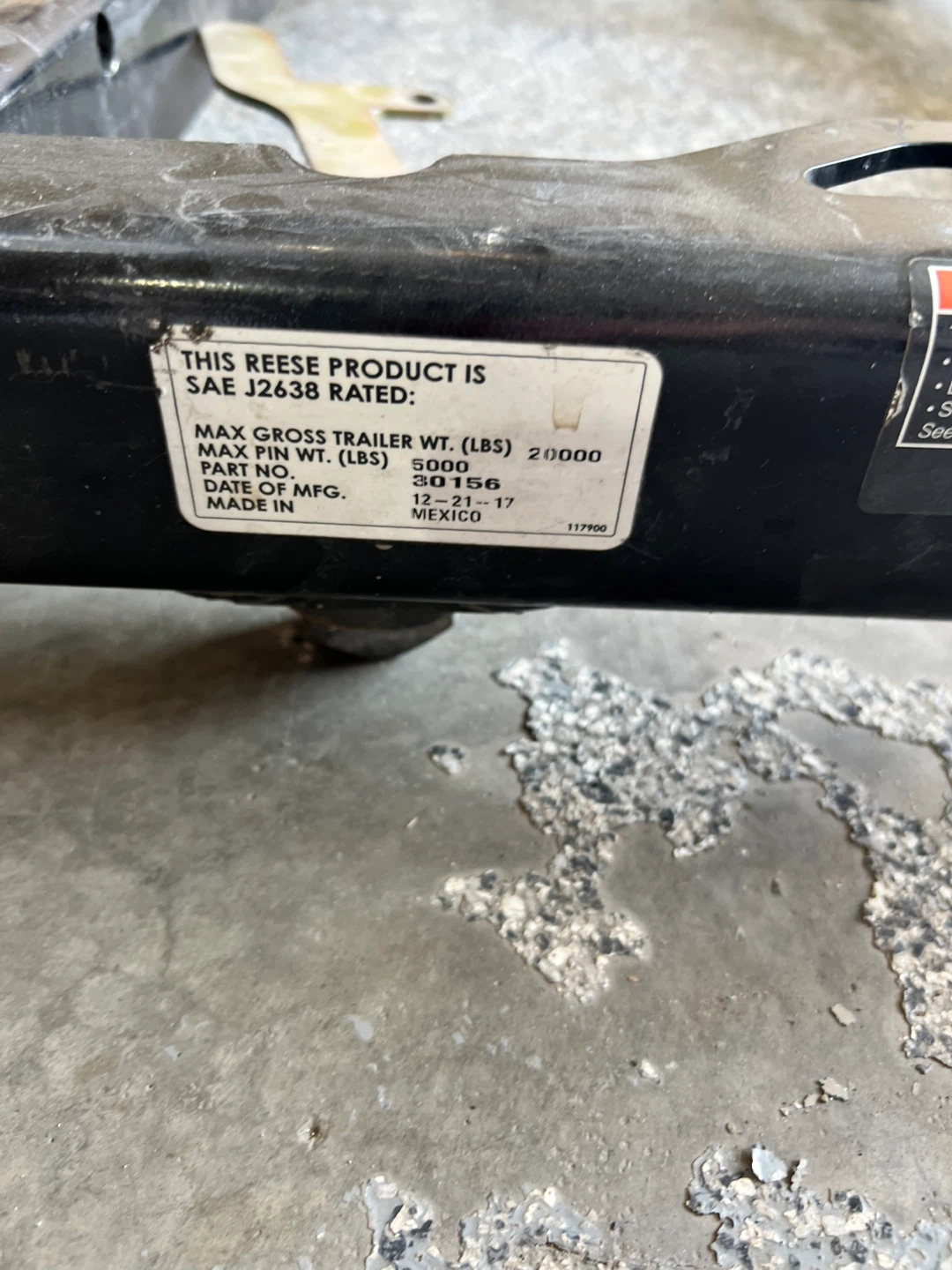 Reese puck adapter to rail for 5th wheel hitch - photo 2