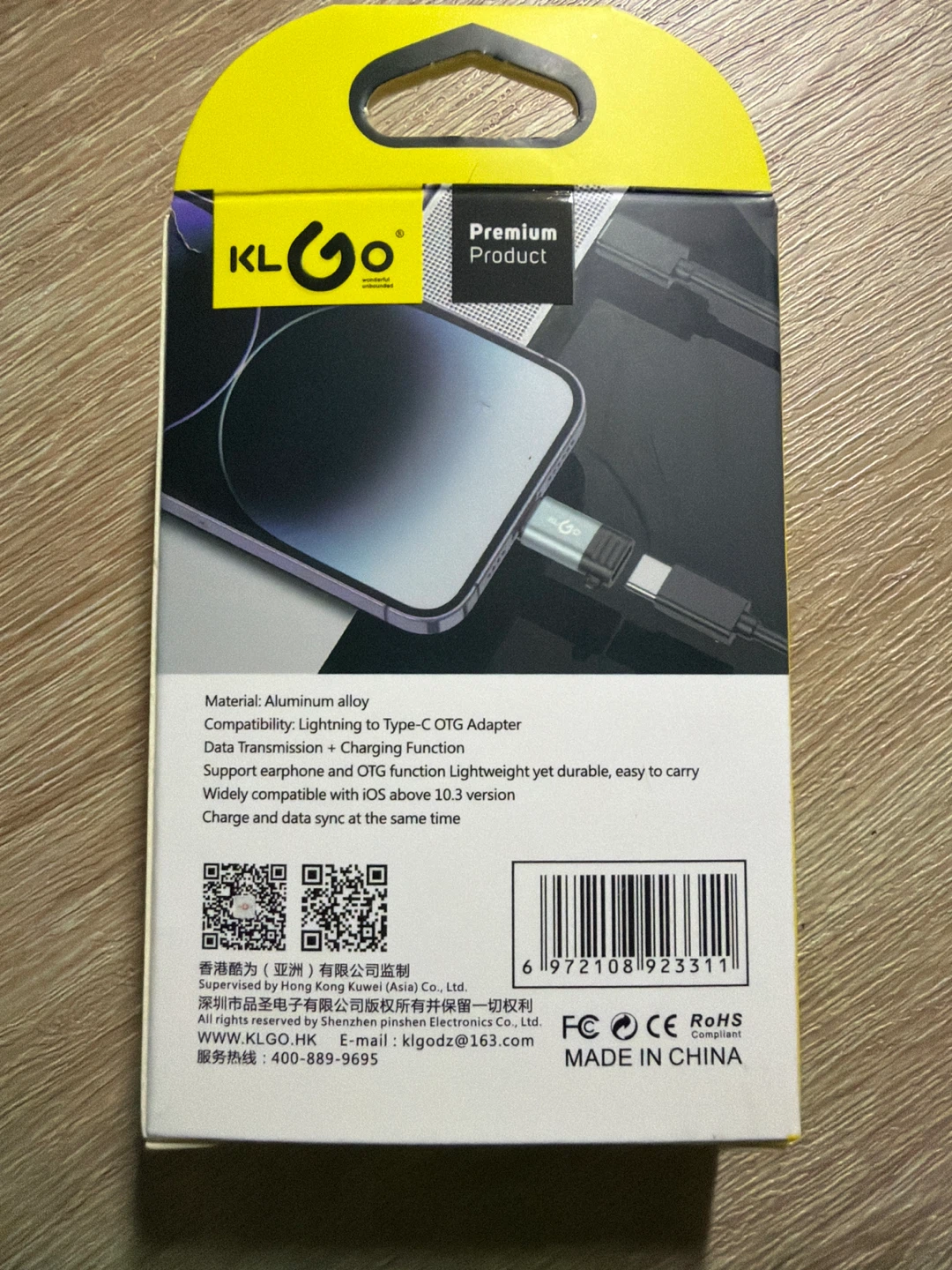 KL GO HB-5 Lightning to Type-C OTG Adapter - photo 2