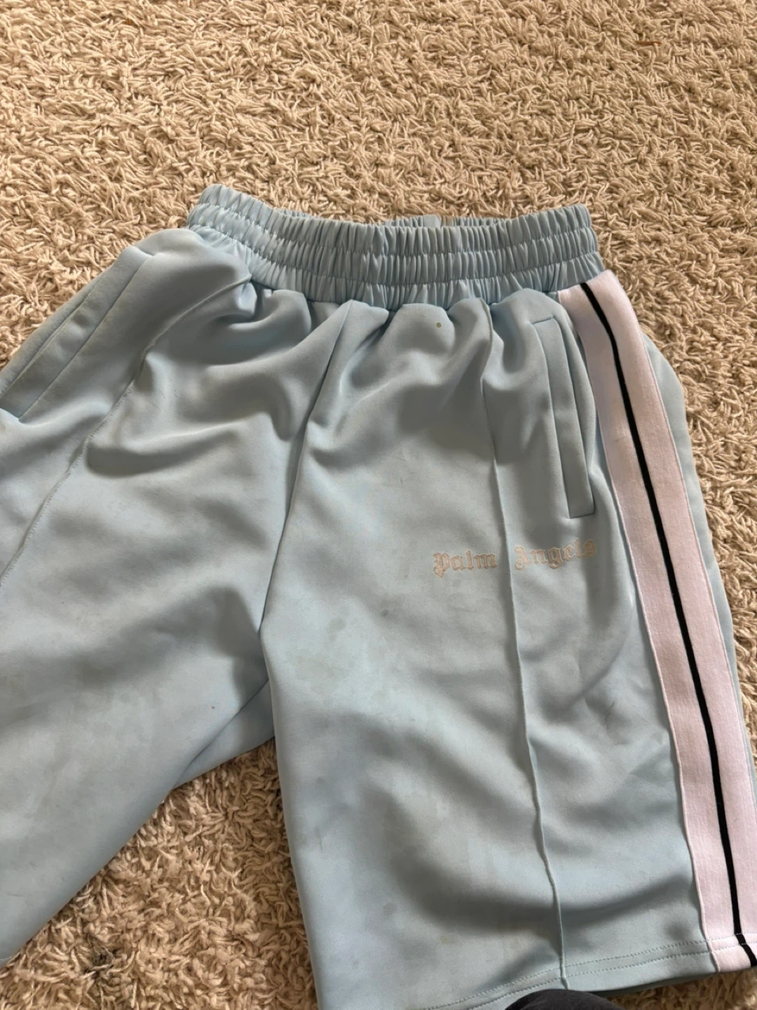 Palm Angels Light Blue Track Pants