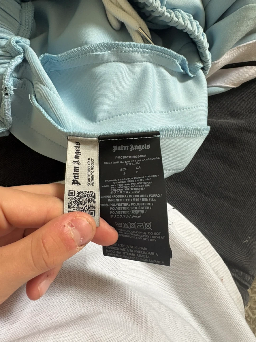 Palm Angels Light Blue Track Pants - photo 4