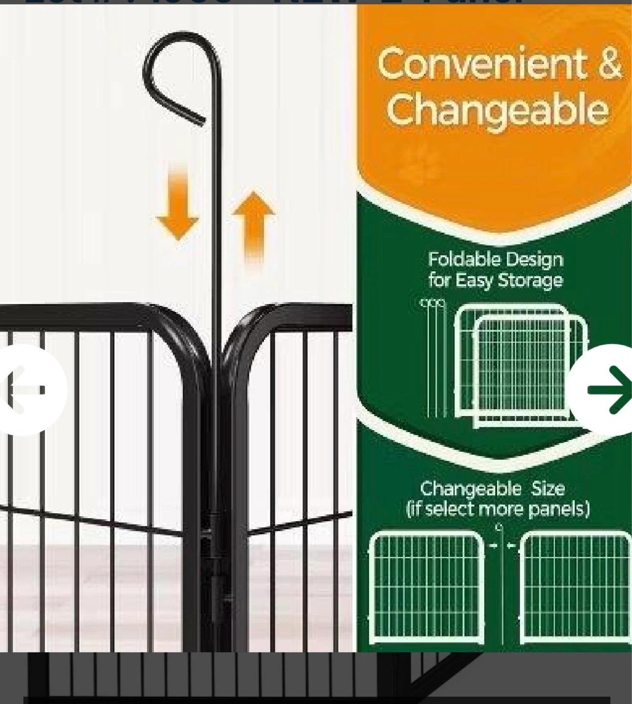 Black Metal Pet Gate / Playpen - photo 3