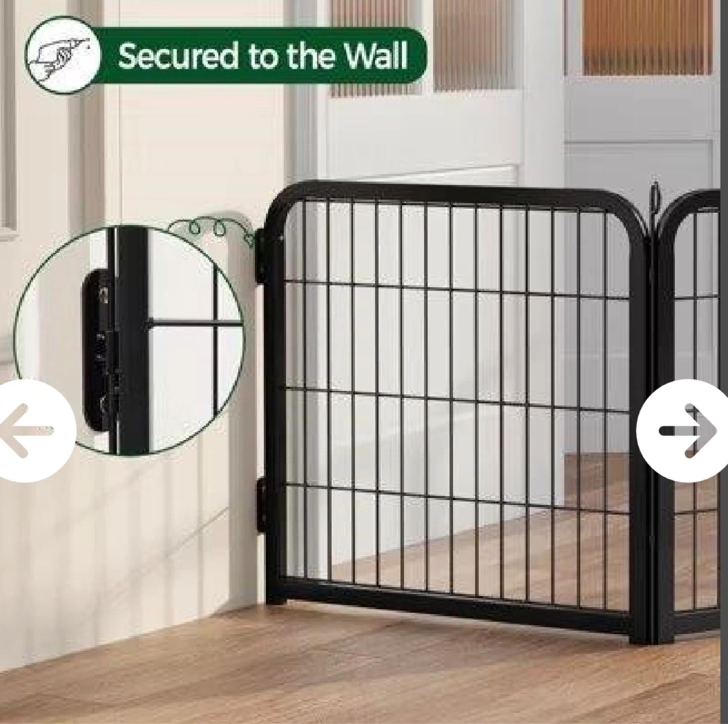 Black Metal Pet Gate / Playpen - photo 2