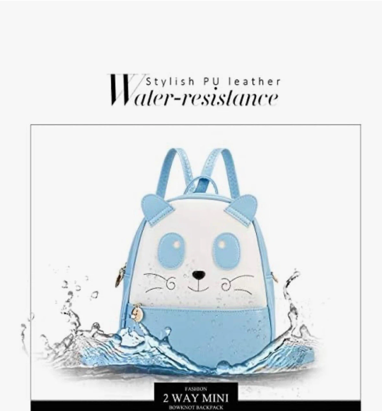 Brand new Cute Blue Panda 2 Way Mini Backpack - photo 2