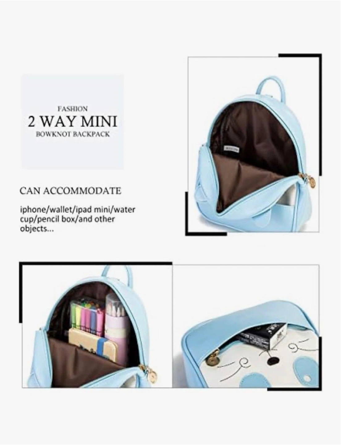 Brand new Cute Blue Panda 2 Way Mini Backpack - photo 4