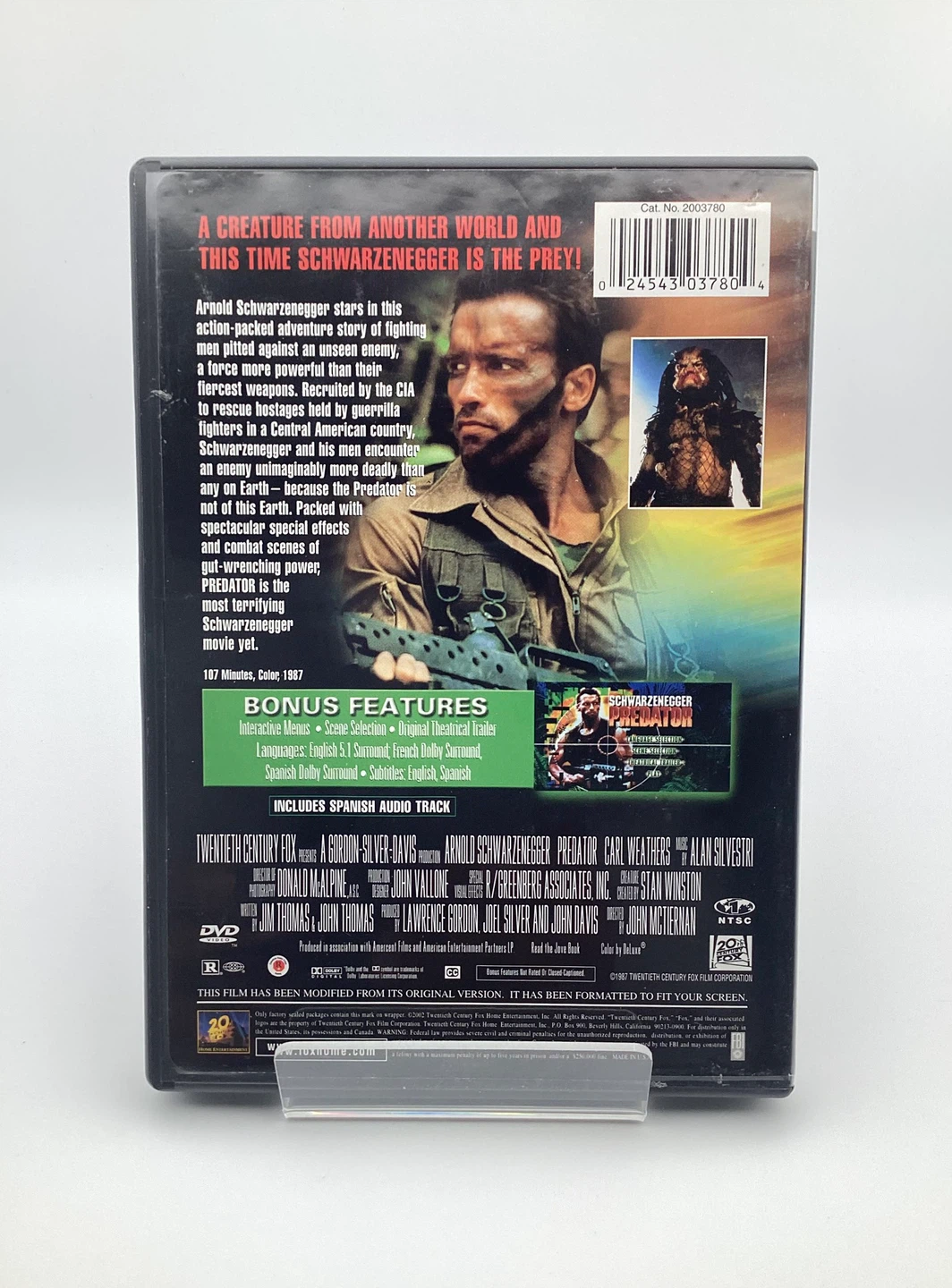 Predator Arnold Schwarzenegger Full Screen Edition DVD - photo 2