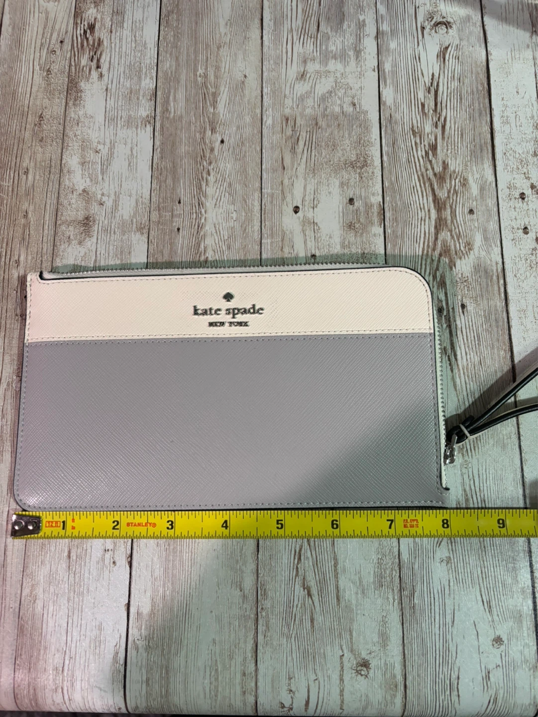 Kate Spade Wristlet Clutch - Gray/White/Lavender - photo 3
