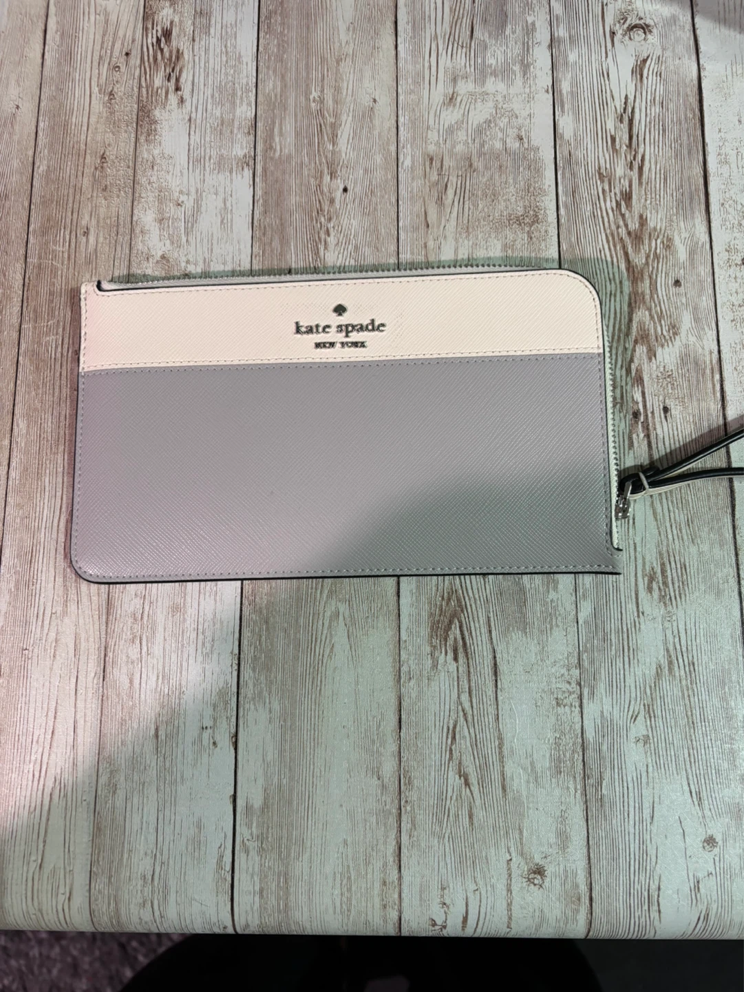 Kate Spade Wristlet Clutch - Gray/White/Lavender