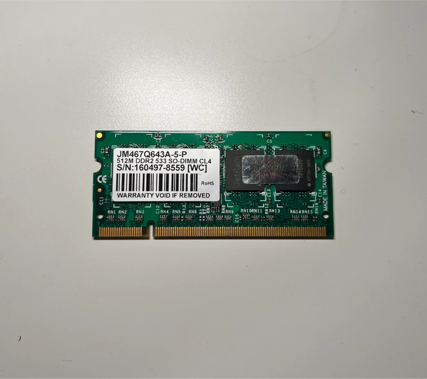 JetRam 512MB DDR2 533 SO-DIMM CL4 Laptop RAM - photo 2
