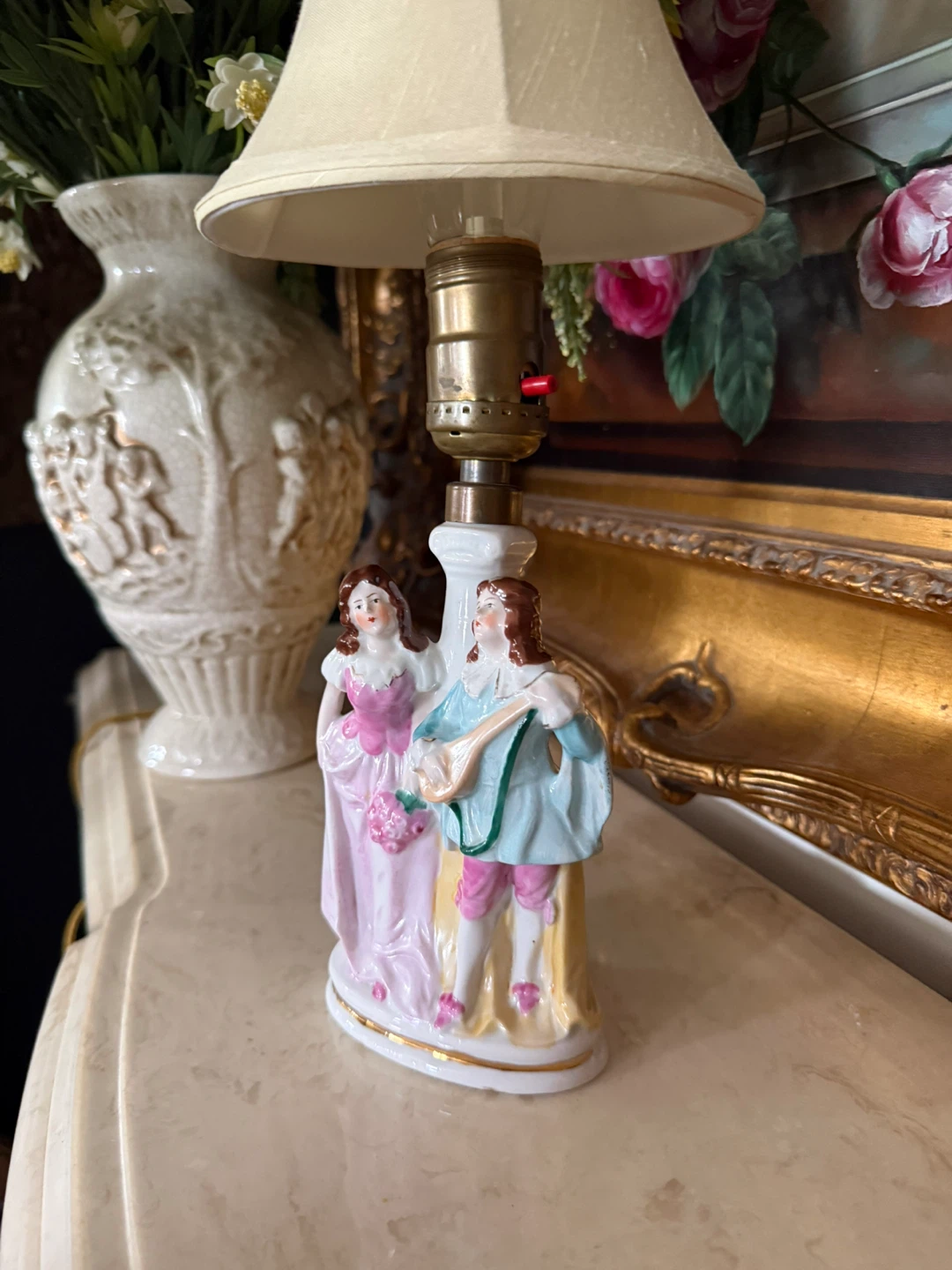 Vintage Porcelain Figurine Lamp Base - photo 4