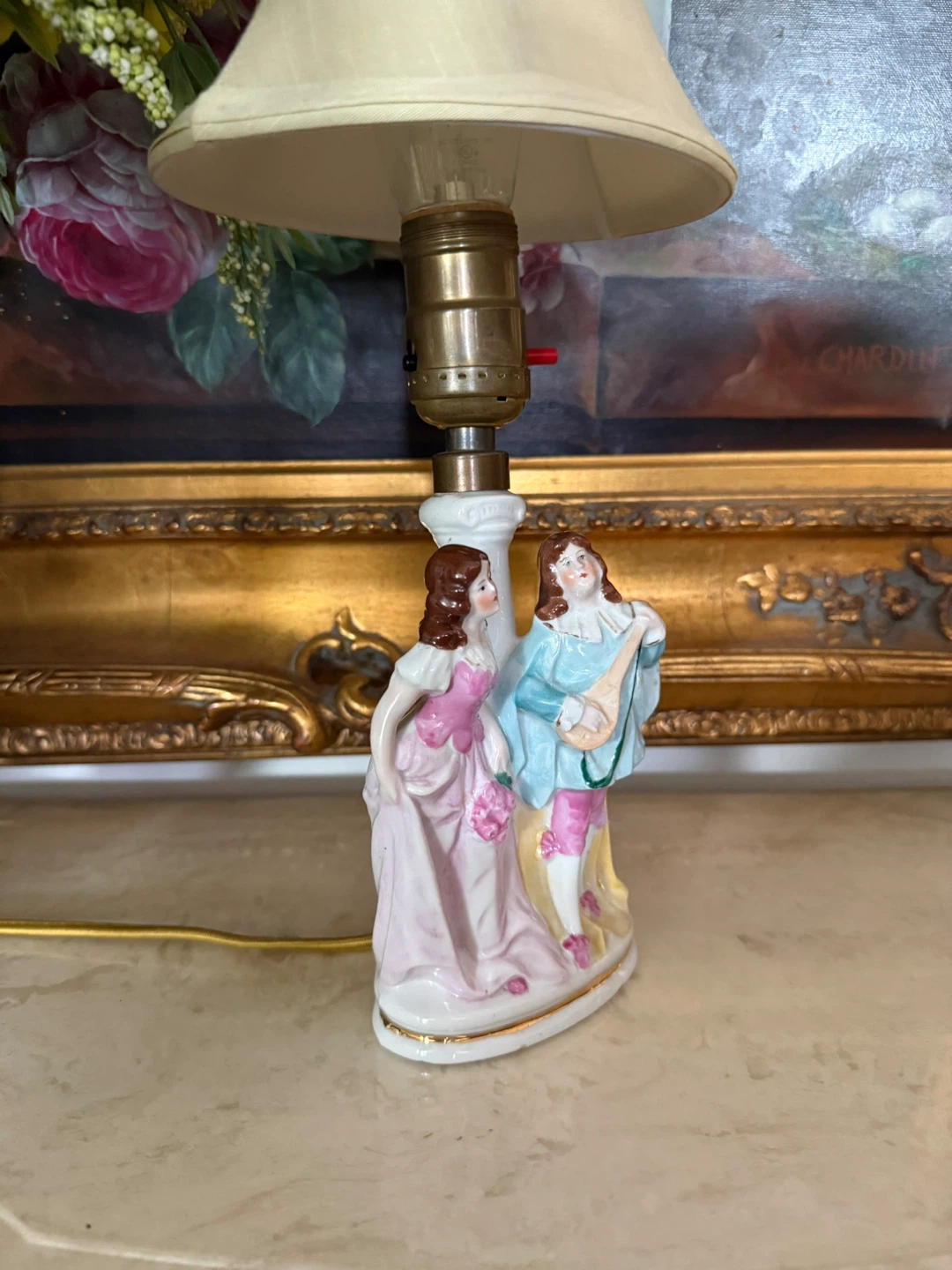 Vintage Porcelain Figurine Lamp Base - photo 3