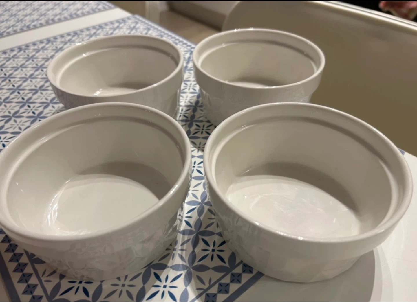 Set of 7 ps - White Ceramic Bowls and Rolling Pin - photo 2