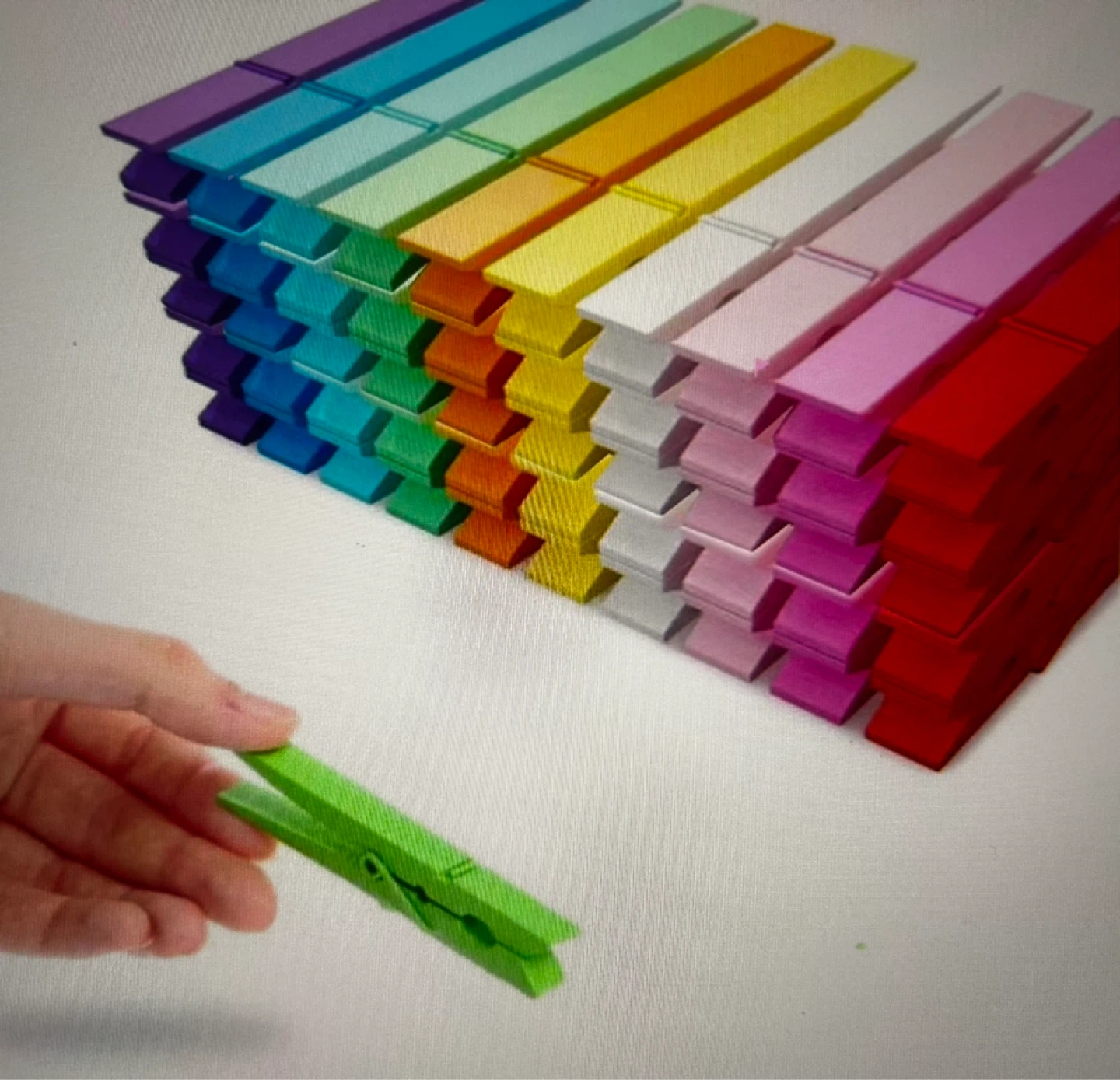 Colored Wooden Clothespins - photo 2