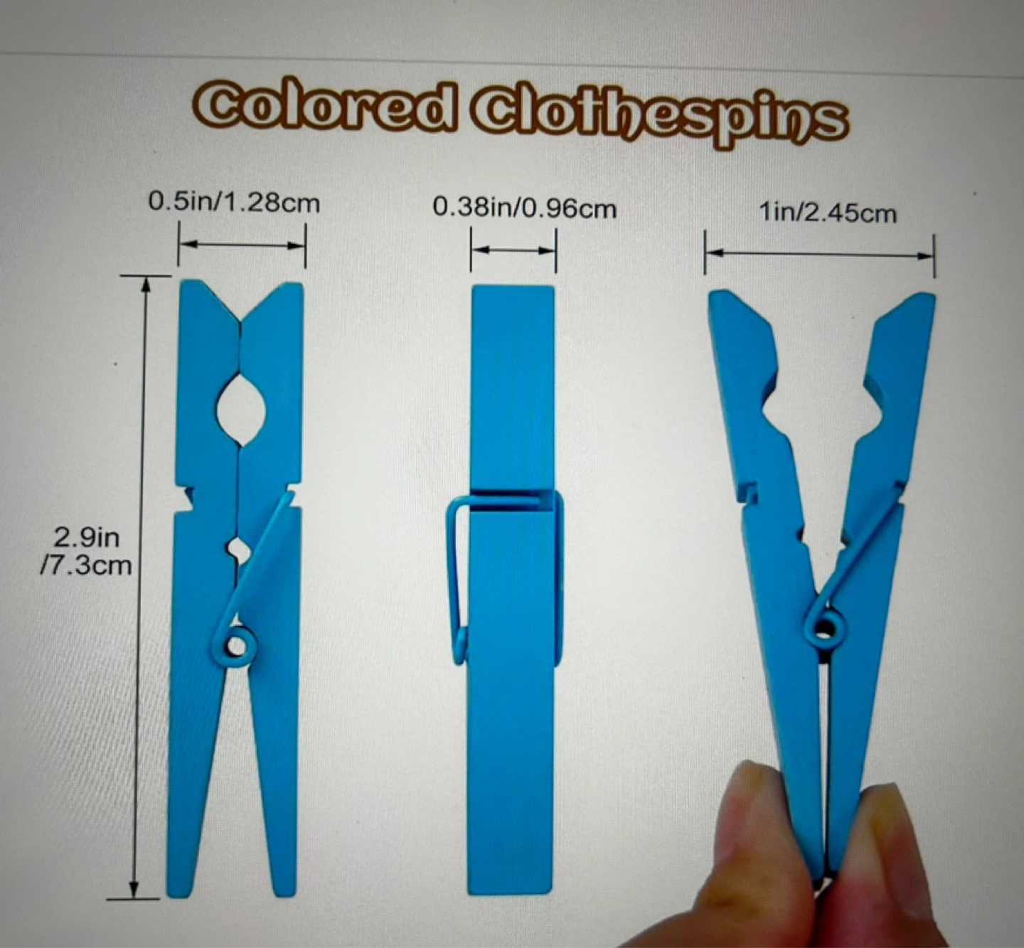 Colored Wooden Clothespins - photo 3