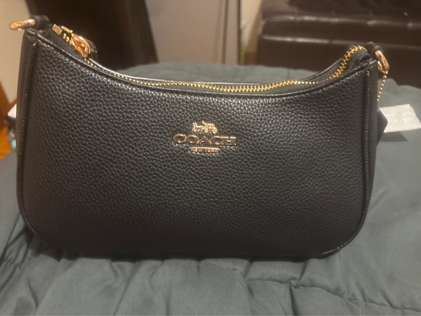 Coach Black Leather Shoulder Bag