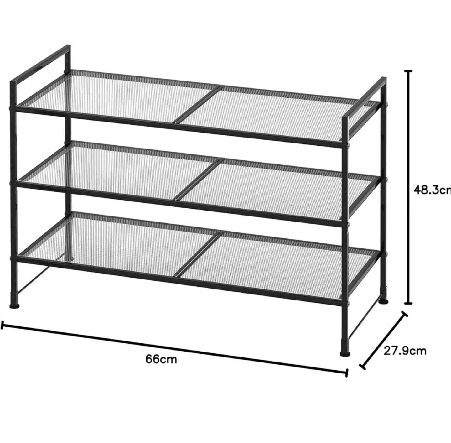 3-Tier Metal Mesh Shoe Rack - photo 4