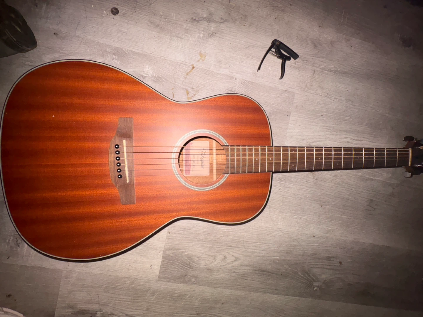 Takamine TP-4T Acoustic Guitar with Capo