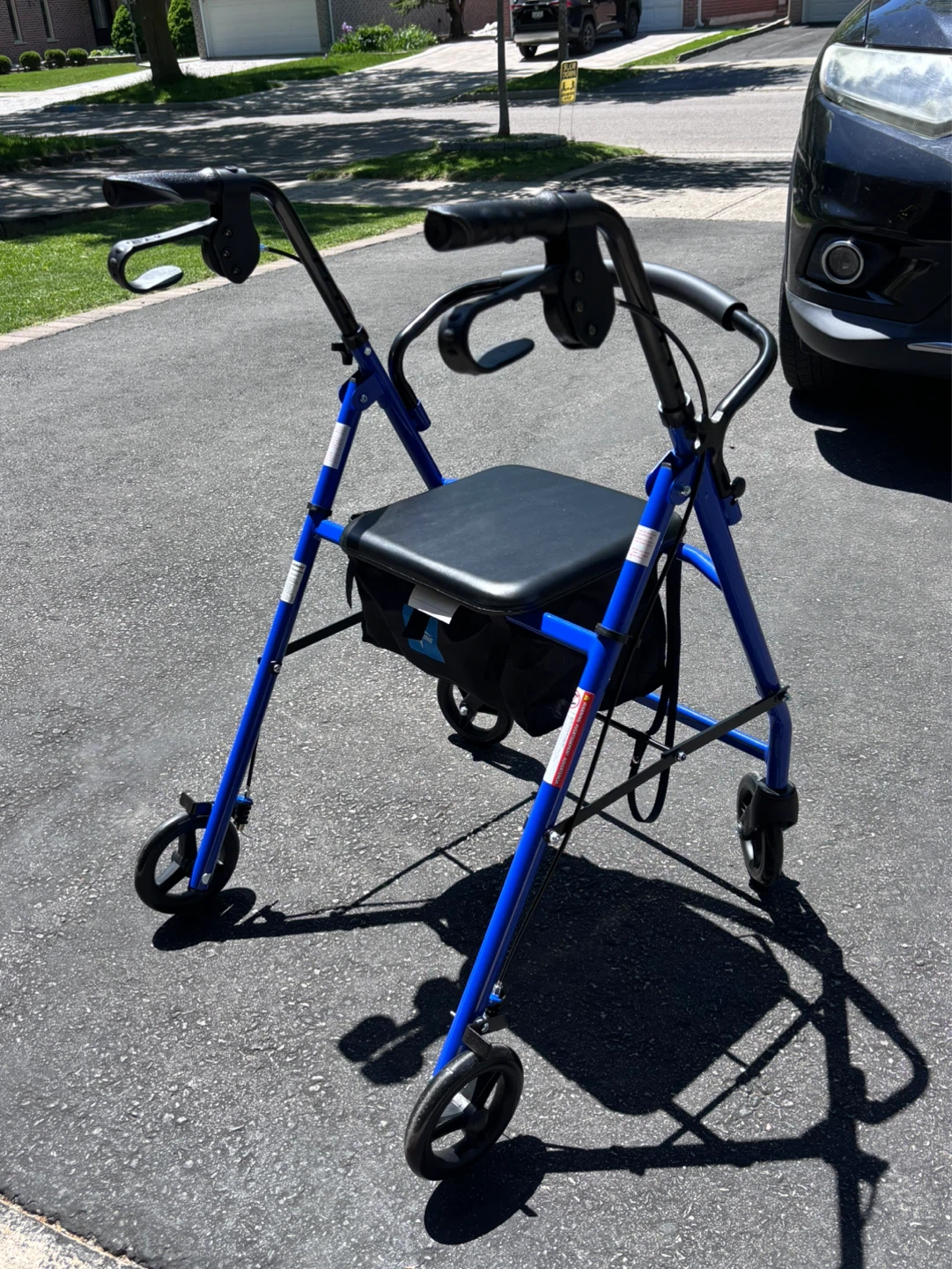 Medline Aluminum Rollator Walker with Seat - Blue - photo 2