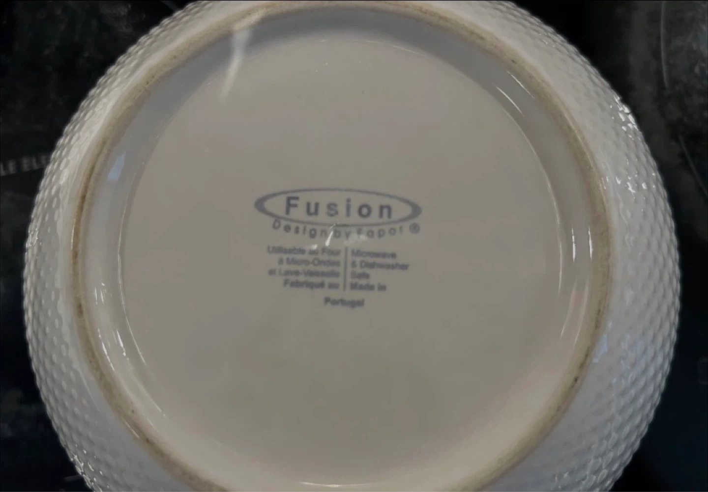Set of 7 ps - White Ceramic Bowls and Rolling Pin - photo 5
