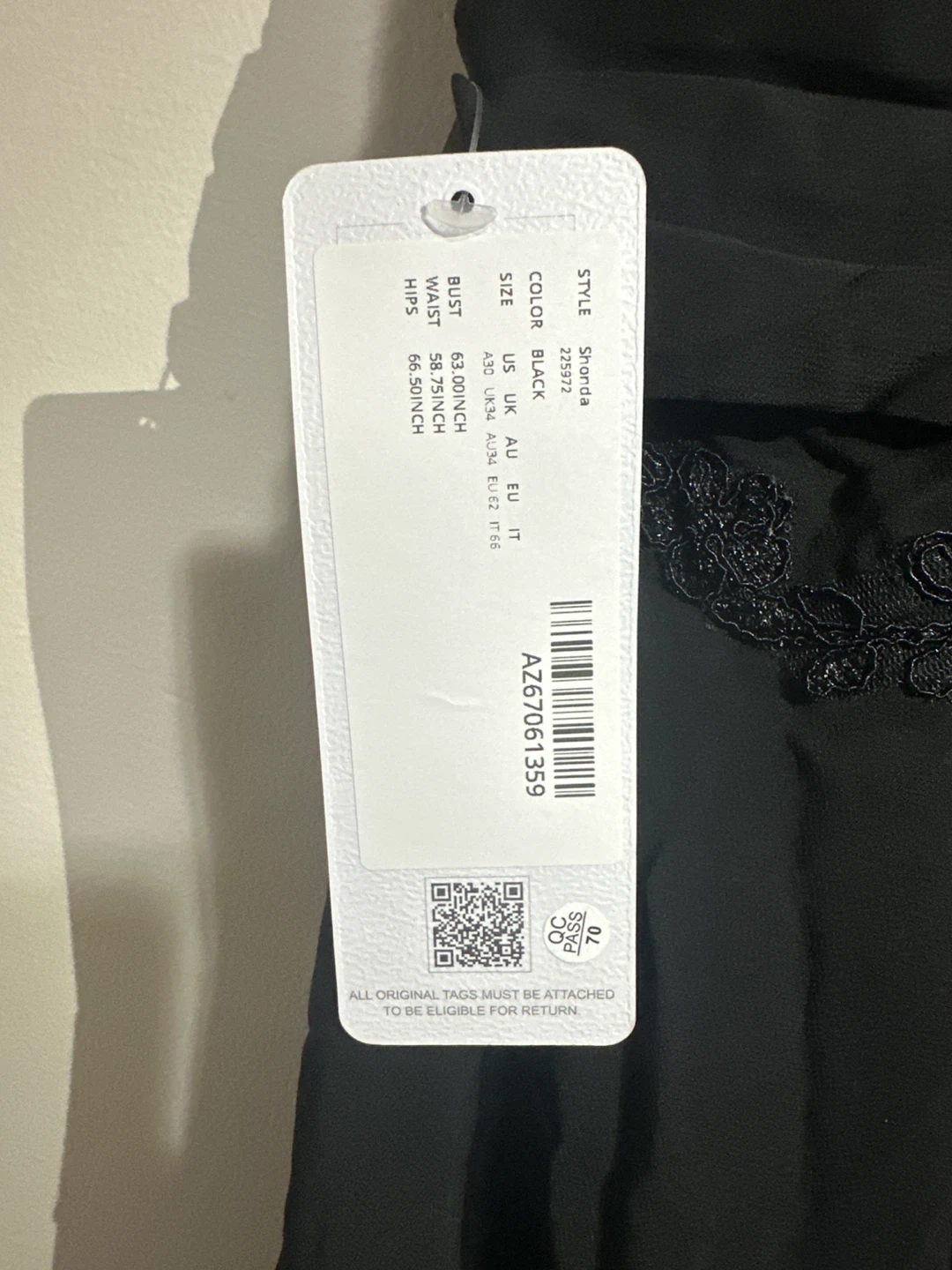 Sirondia Black Lace Dress - Size US 14 - photo 3
