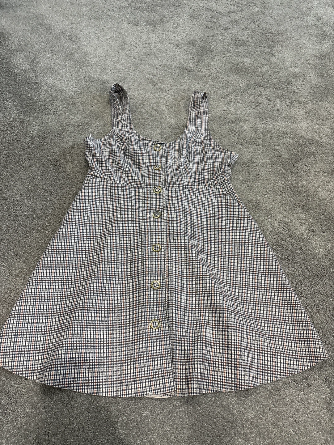 ZARA Plaid Button-Front Dress