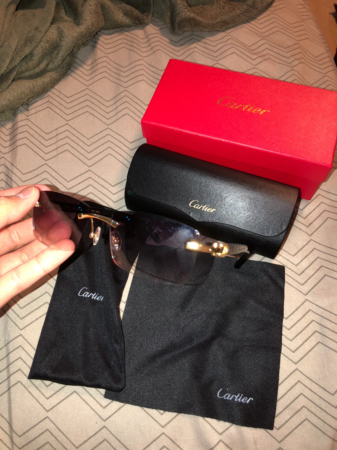 Cartier Rimless Sunglasses with Case and Box - photo 2
