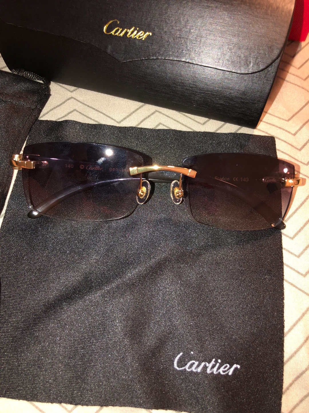 Cartier Rimless Sunglasses with Case and Box - photo 3