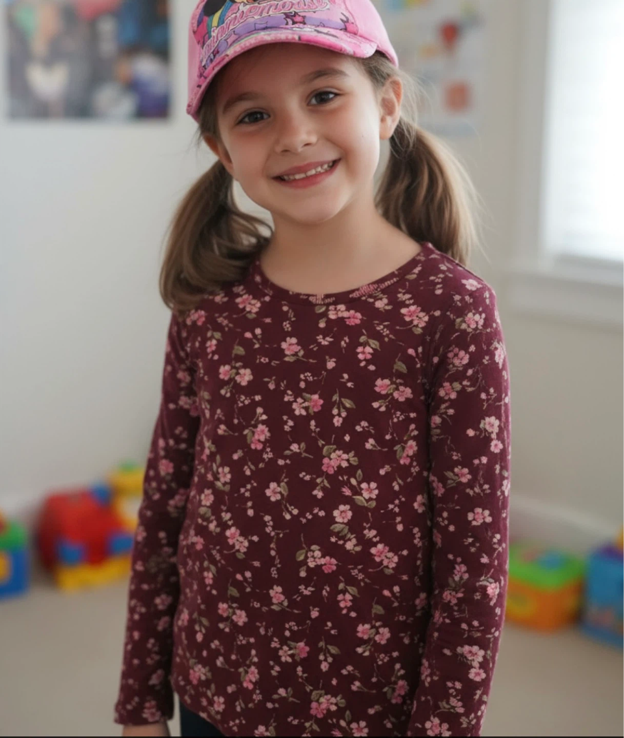 Girls Long Sleeve Floral Top size 6 kids  GAP