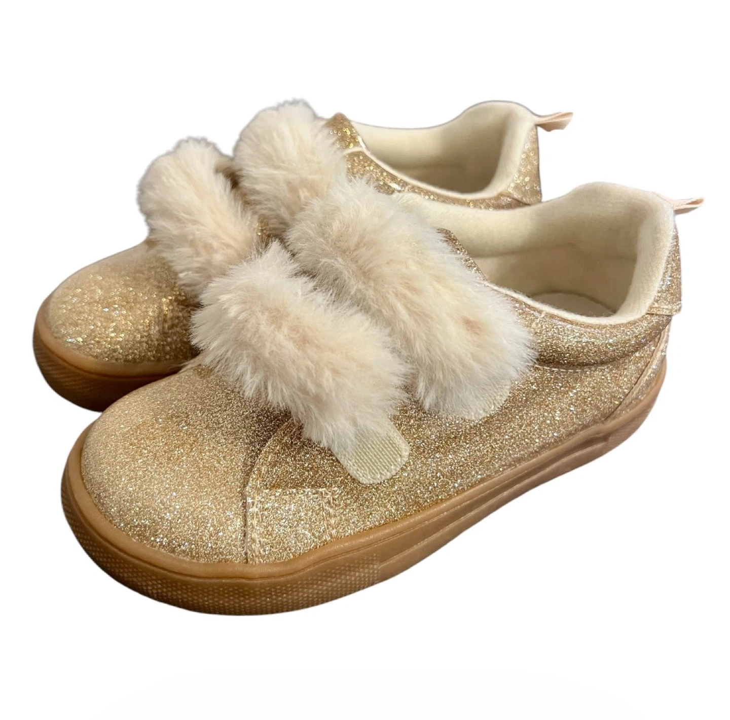 ✨ GAP Toddler Girls Gold Glitter Sneakers – Size 9 ✨ - photo 2