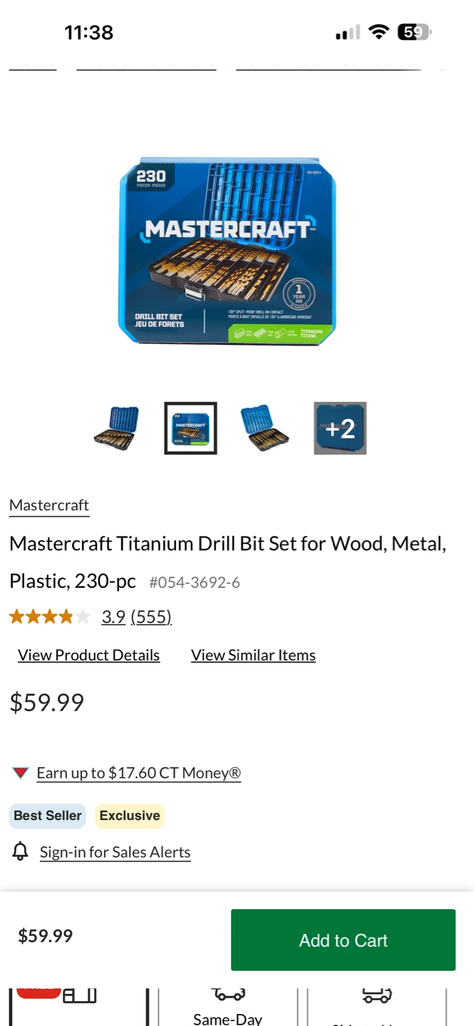 Mastercraft Titanium Drill Bit Set 230-pc