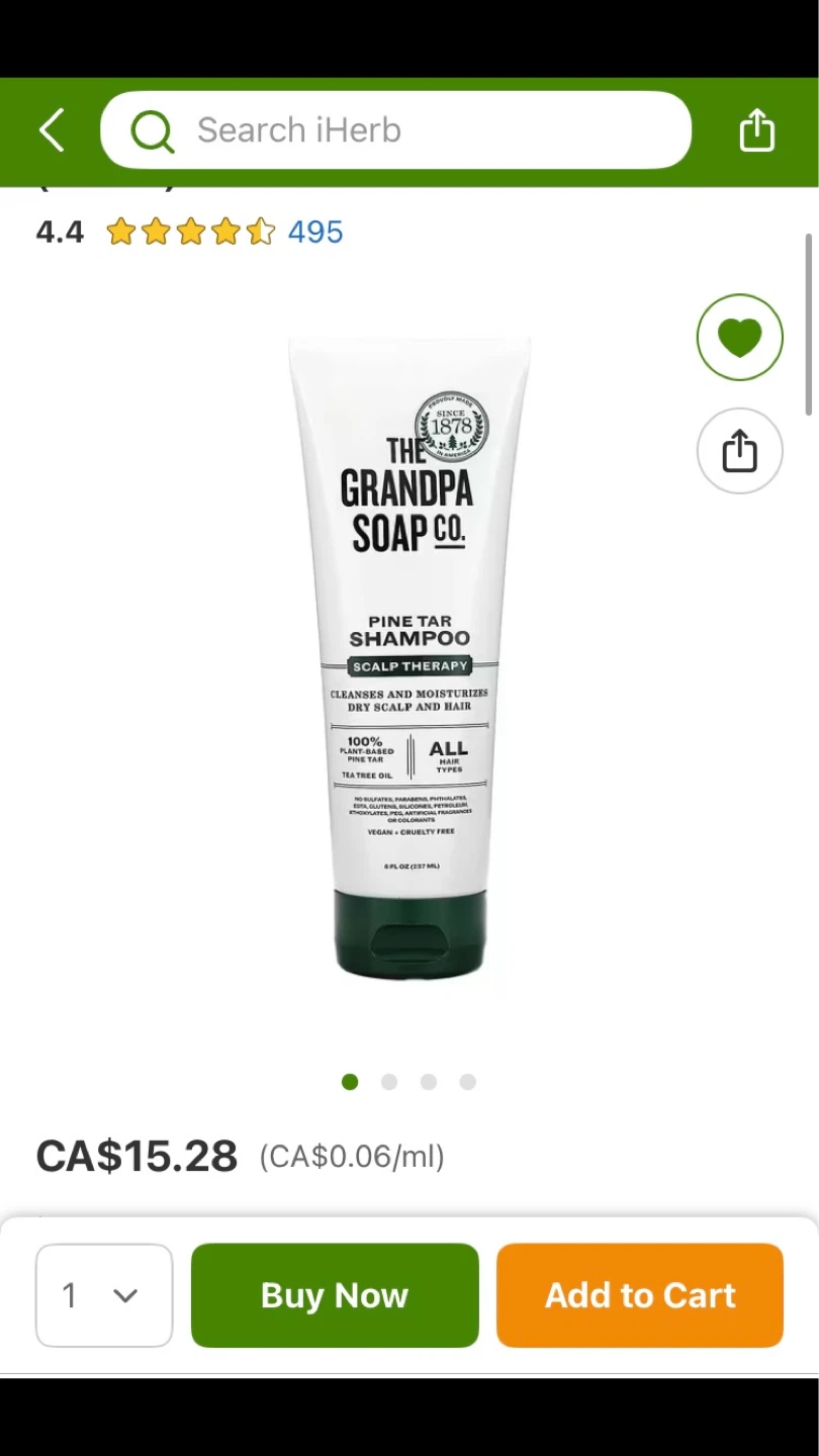 The Grandpa Soap Co. Pine Tar Shampoo - Scalp Therapy 🌲🧴 - photo 3