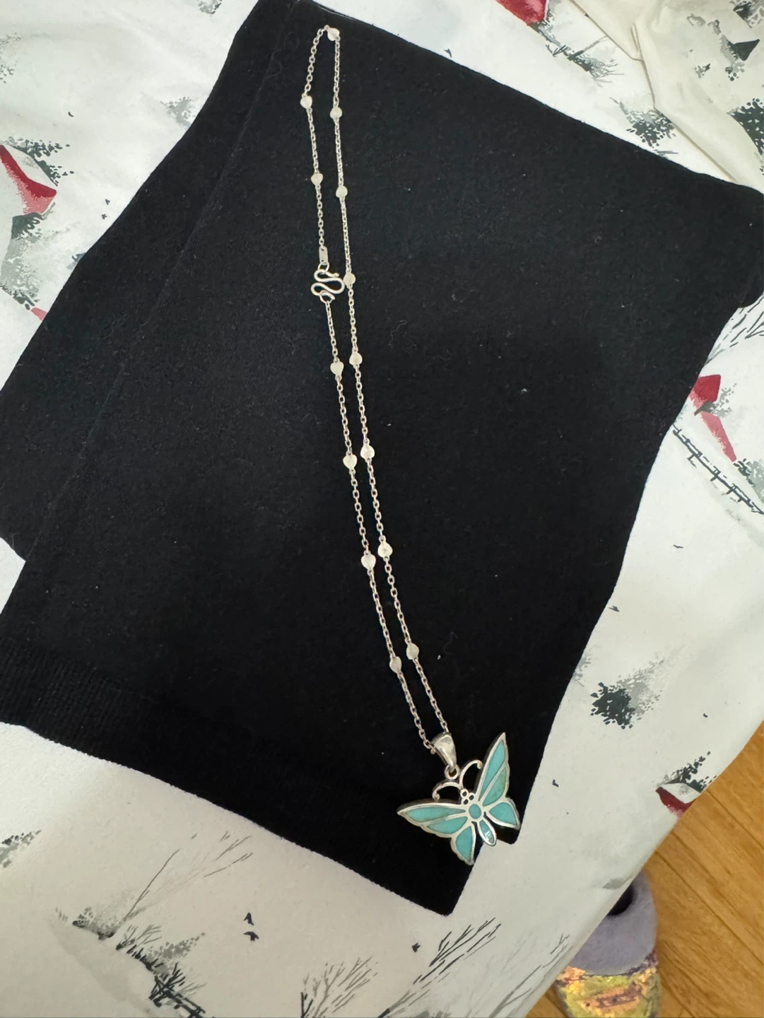 Sterling Silver 925 Butterfly Necklace - photo 3