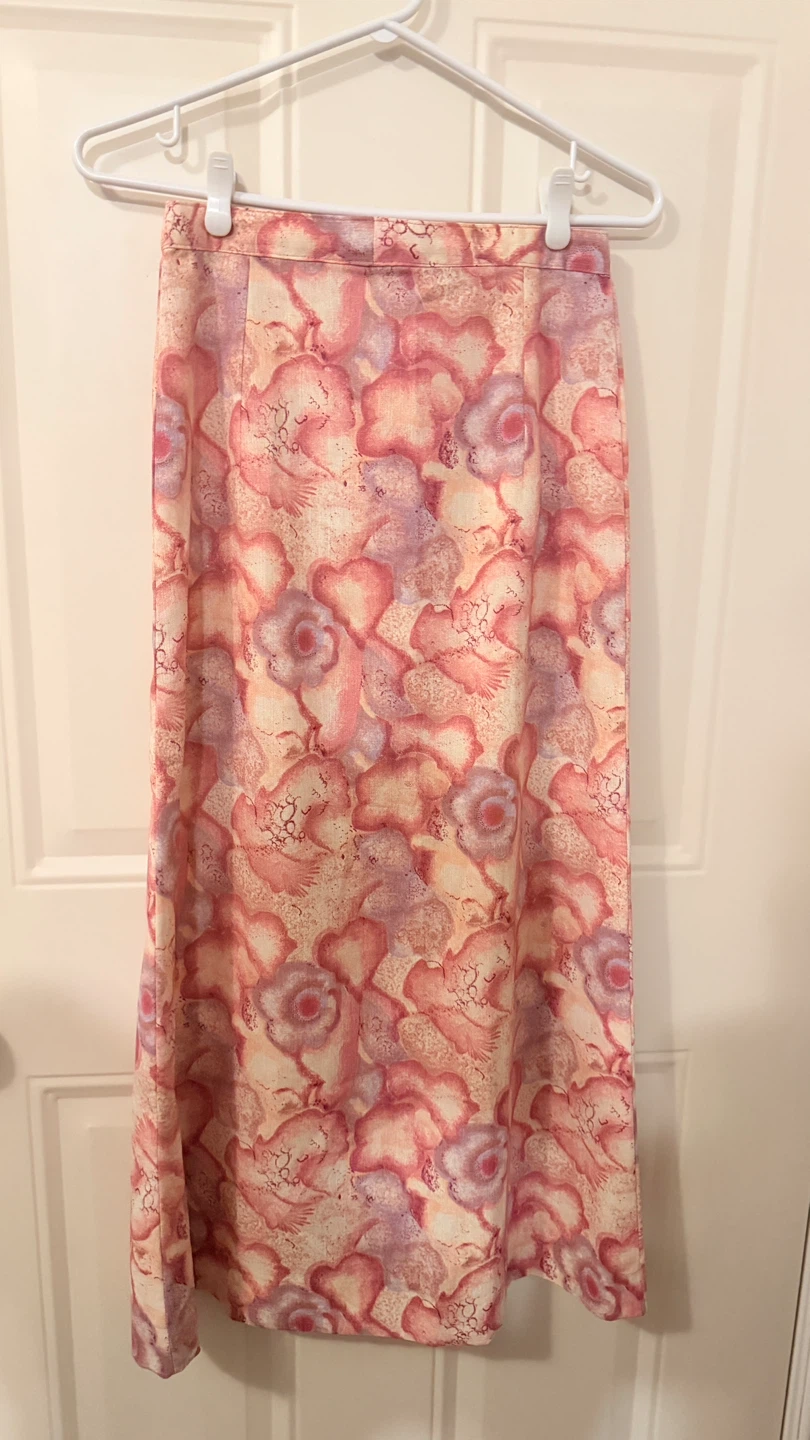 Vintage Floral Top and Skirt Set  Size S