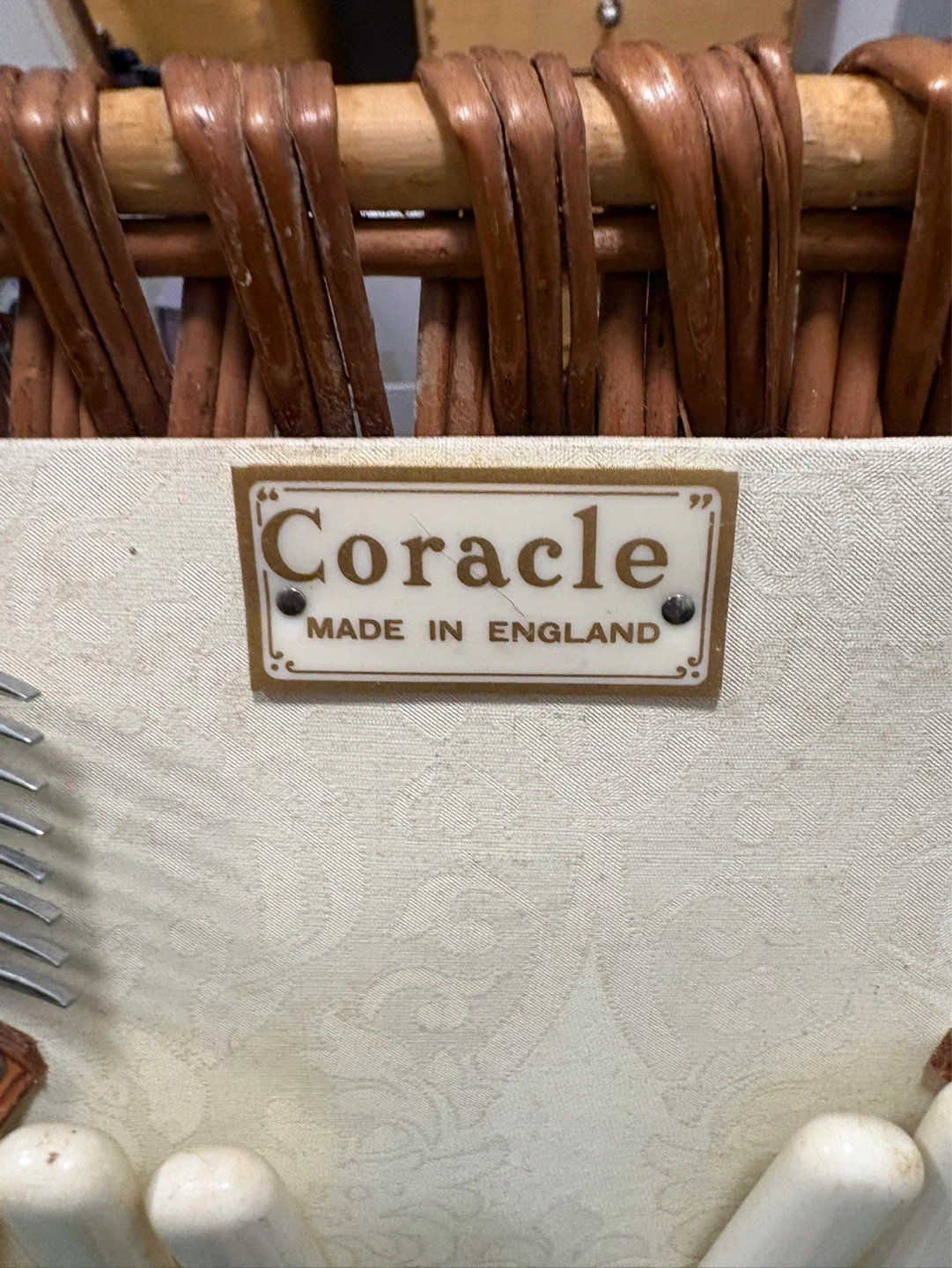 Antique Coracle Picnic Basket Set