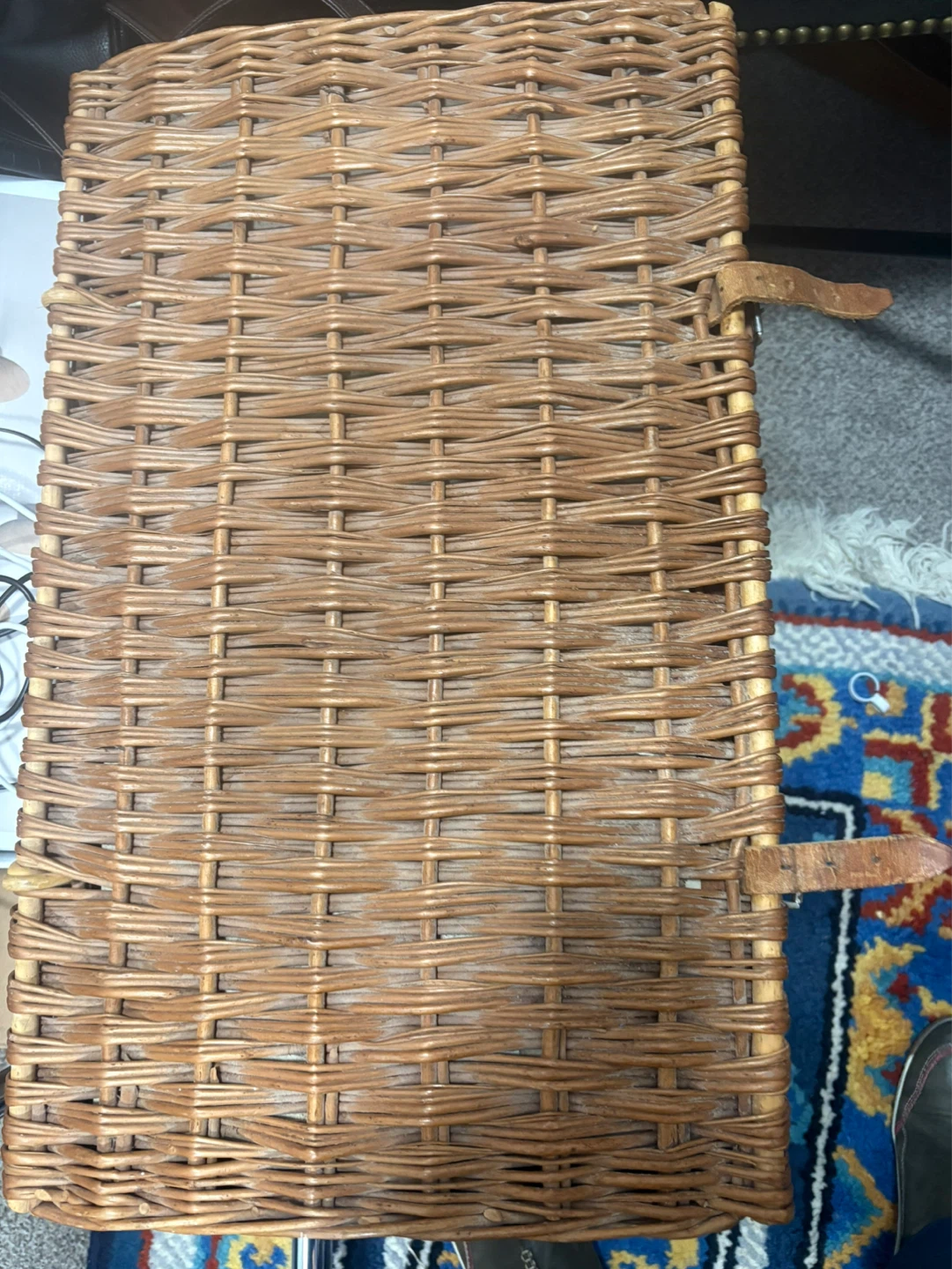 Antique Coracle Picnic Basket Set - photo 3