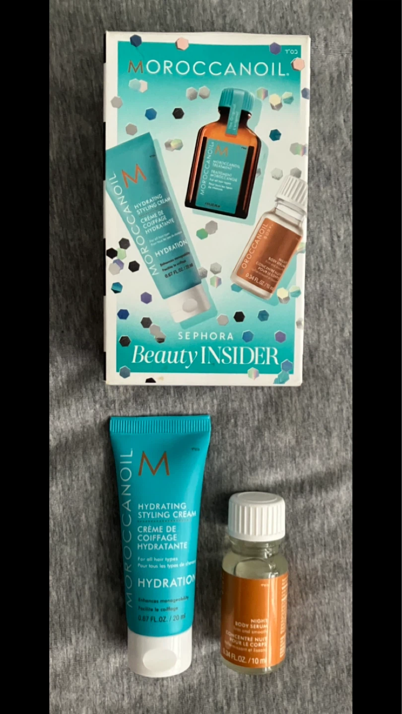 Moroccanoil Hydrating Styling Cream & Night Body Serum Travel🧴🧴