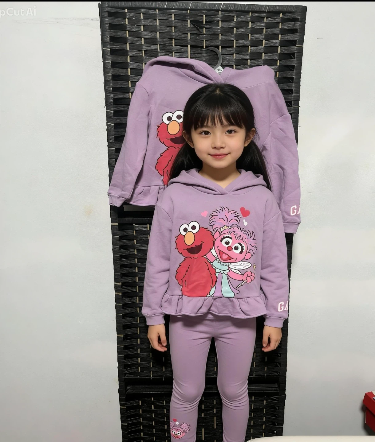 Sesame Street Elmo & Abby Lavender Hoodie & Leggings Set
