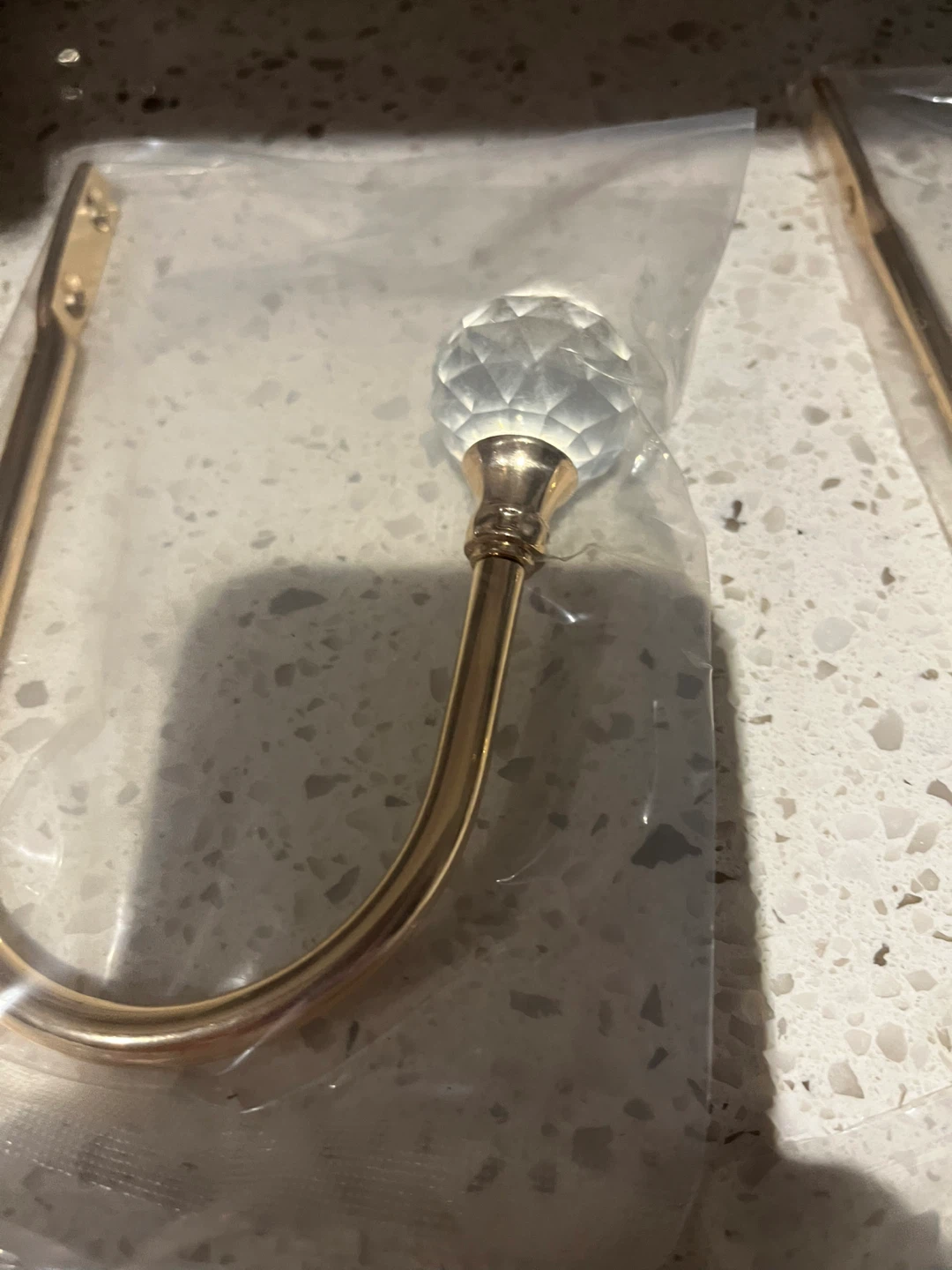 2 sets of 2 Gold Curtain Tie-Back Hooks with Crystal Accents - photo 4