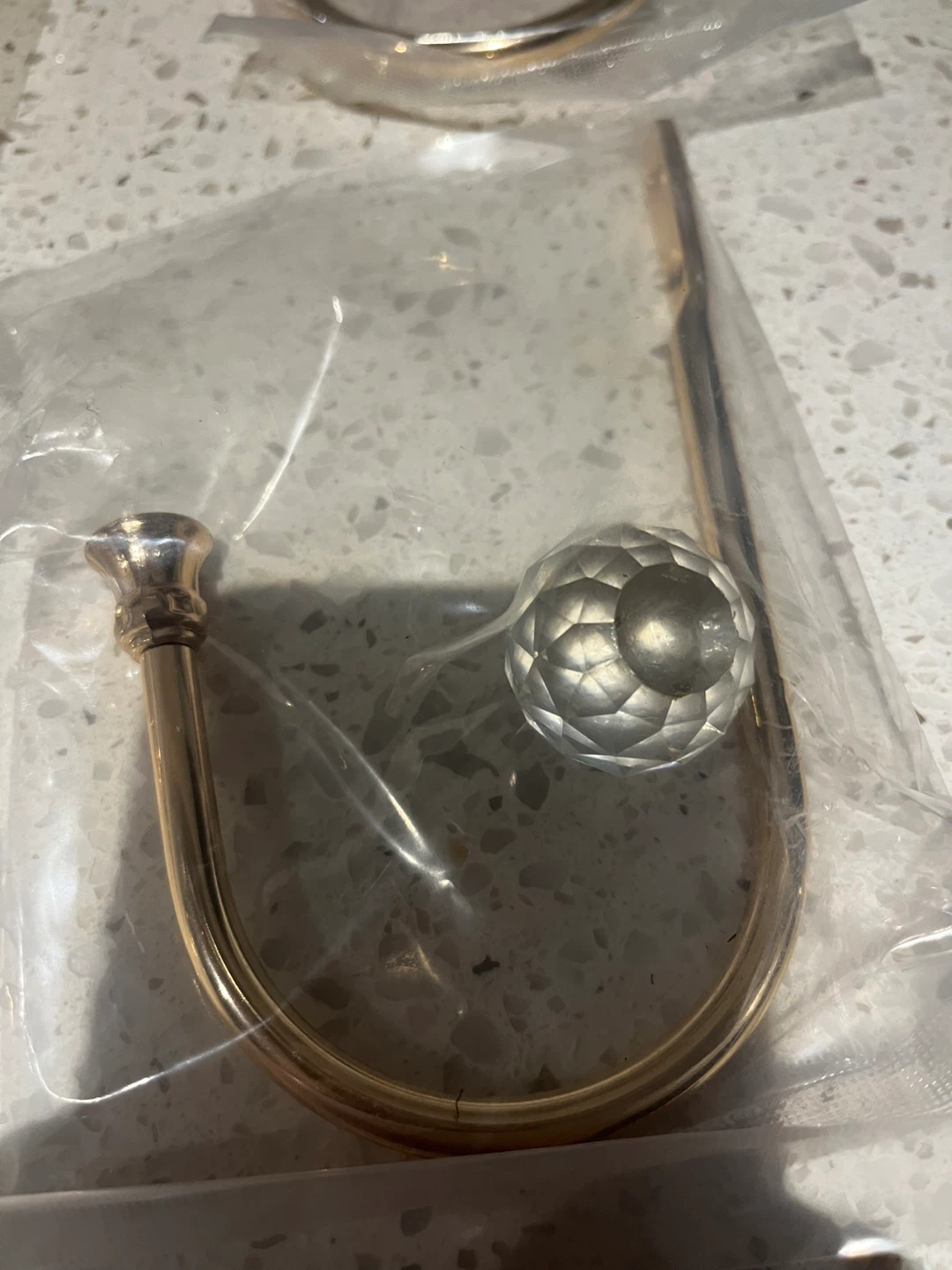 2 sets of 2 Gold Curtain Tie-Back Hooks with Crystal Accents - photo 3